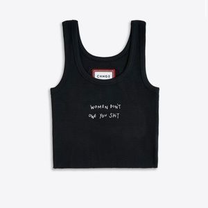 Chnge Waffle Tank: Women Don’t Owe You Shit, Size Medium, NWOT